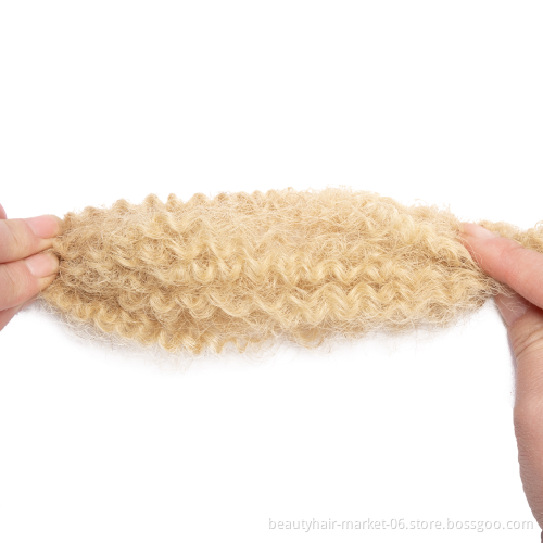 BLT wholesale remy hair afro kinky curly bulk human hair for braiding bulk hair for loc extension #27 #30 #613